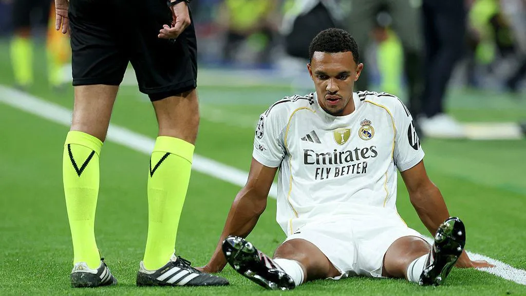 The English defender sustains premature injury in the Spanish giants Champions League fixture